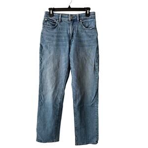 Madewell Cotton Blue Light Wash High Rise Curvy 90s Straight Denim Jeans-29